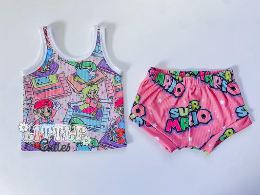 Pink Gamer - Cami + Shorties Set