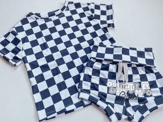 BW Checks - Drop Tee + Lounge Shorties
