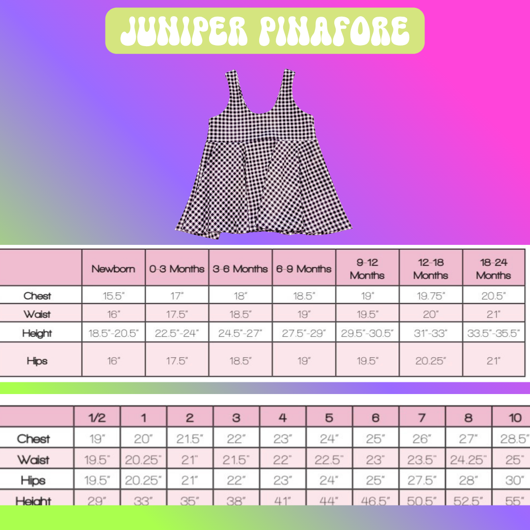 B&W Gingham - Juniper Pinafore
