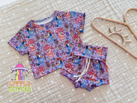 Mushroom Dogs - Drop Tee + Lounge Shorties