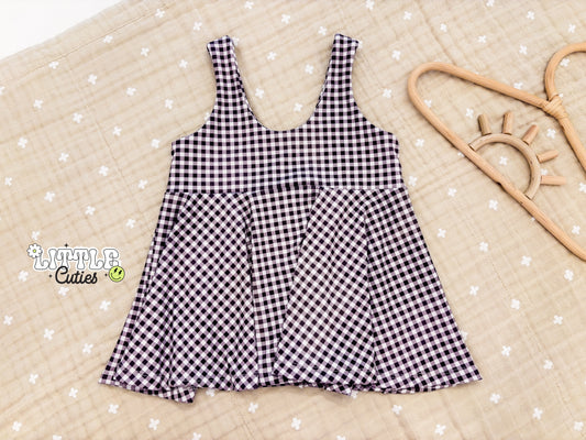B&W Gingham - Juniper Pinafore