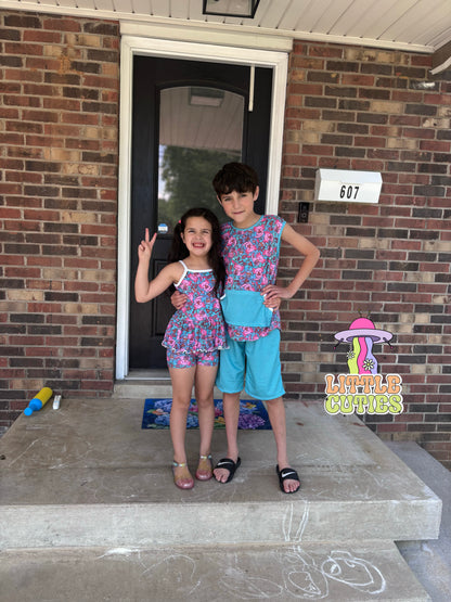Axolotl Snacks - Cami Peplum + Bikers