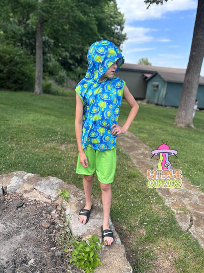 Space Frog Baggy Tank + Boy Shorts Set