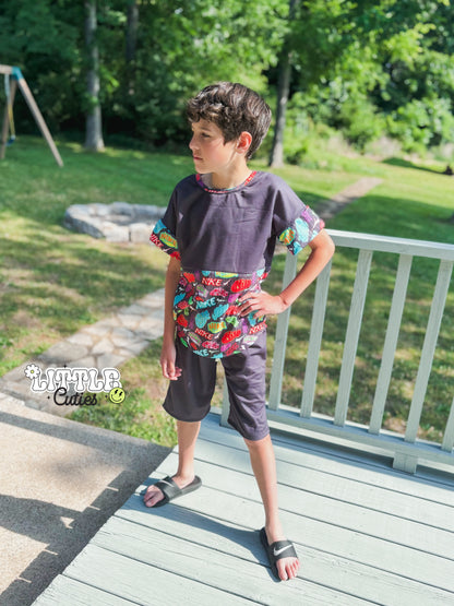 Logo Dolman + Boy Shorts Set