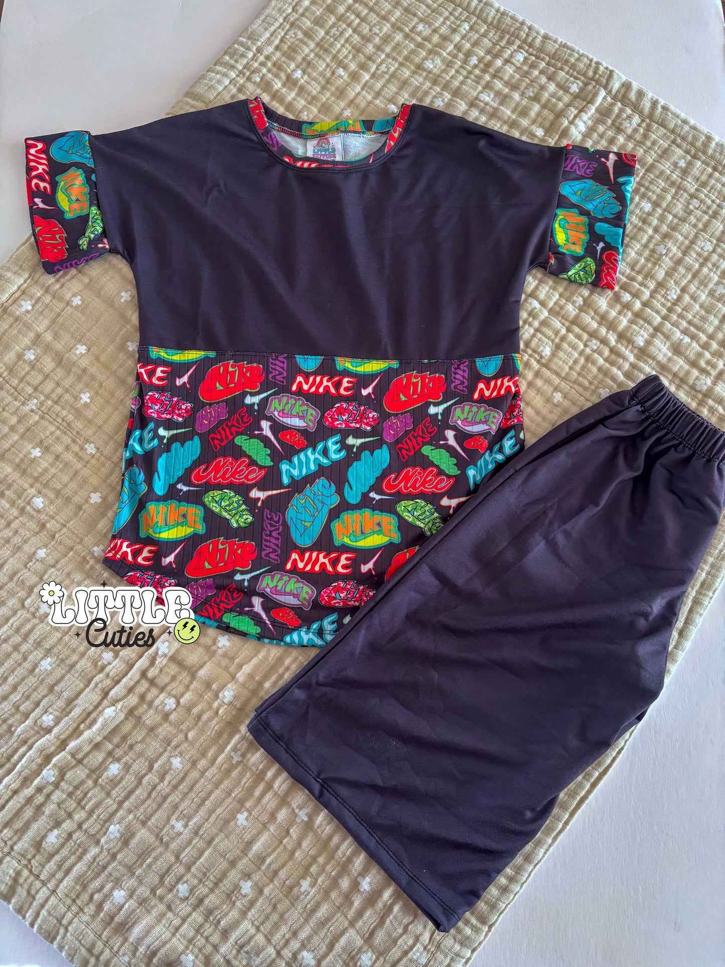 Logo Dolman + Boy Shorts Set