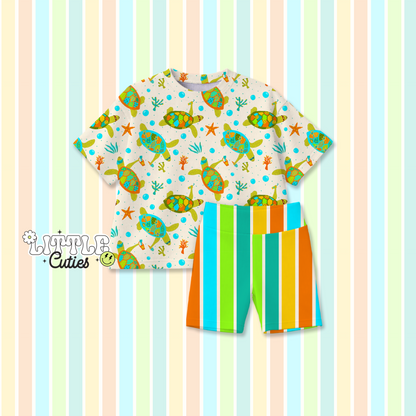 Green Turtles - Comfy Set (bikers)