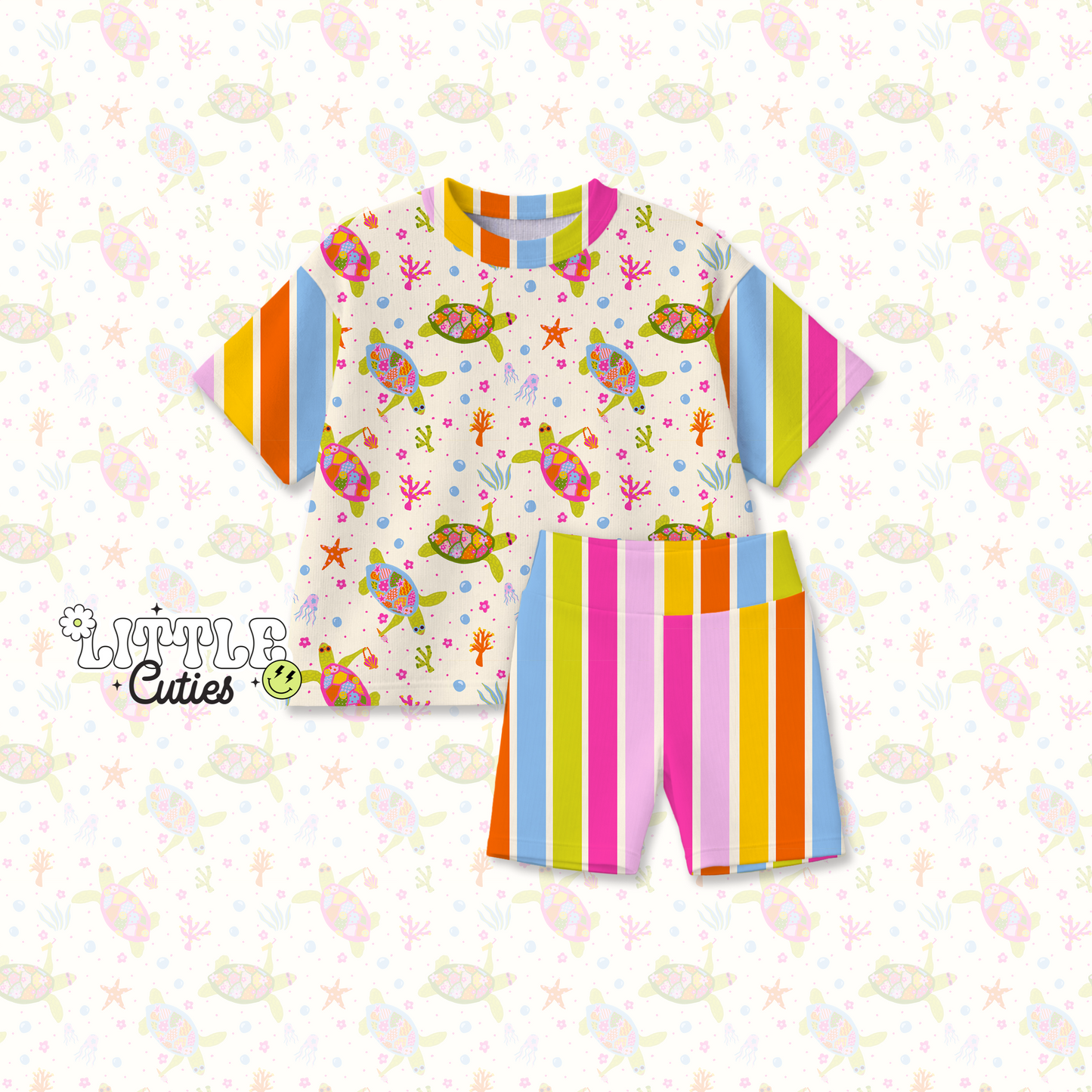 Pink Turtles - Comfy Set (bikers)