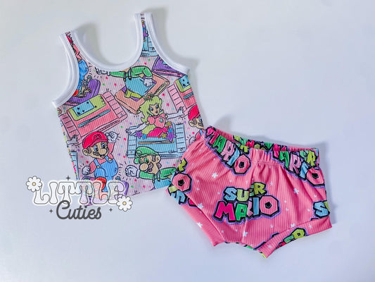 Pink Gamer - Cami + Shorties Set