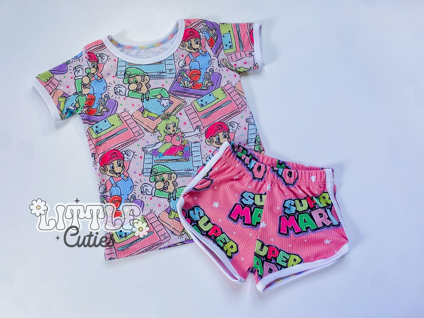 Pink Gamer - Track Tee + Track Shorts Set