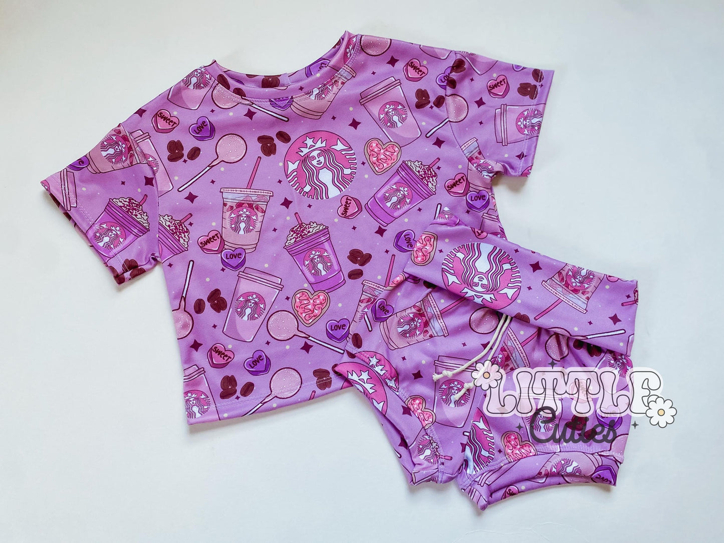 Pink Coffee - Drop Tee + Lounge Shorties