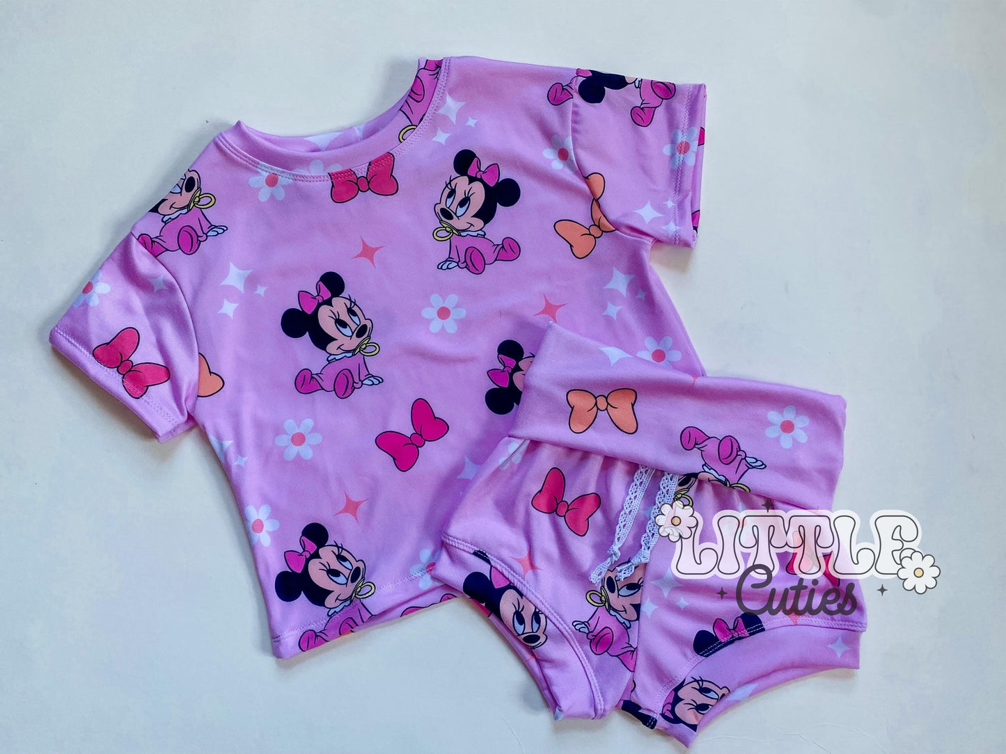 Pink Baby Mouse - Drop Tee + Lounge Shorties