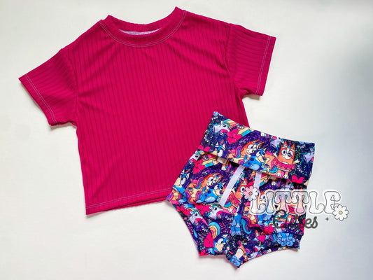 Party Heelers - Drop Tee + Lounge Shorties