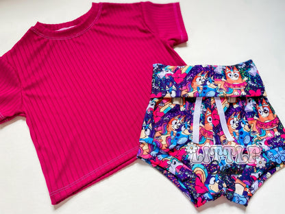 Party Heelers - Drop Tee + Lounge Shorties
