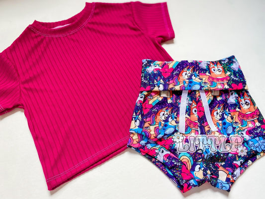 Party Heelers - Drop Tee + Lounge Shorties