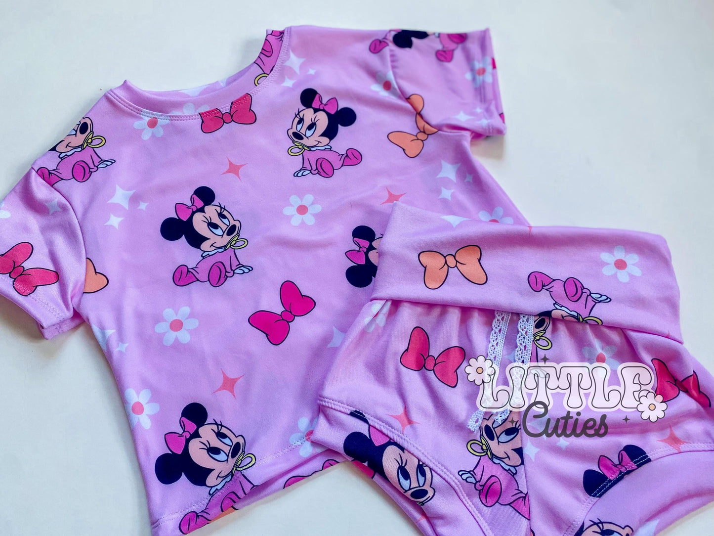 Pink Baby Mouse - Drop Tee + Lounge Shorties